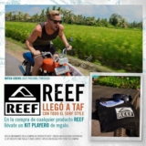 Lentes y toalla de regalo en la compra de cualquier producto Reef en tiendas TAF participantes