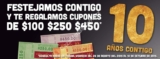 Promoción Rojocanela 10 aniversario: Cupones de $100, $250 y $450 pesos de descuento en la compra de zapatos