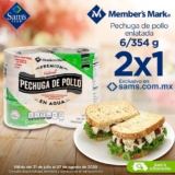 En Sams Club 2×1 en pechuga de pollo enlatada Member’s Mark