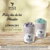 Promoción Santa Clara Día de los Abuelos: 2×1 en litros de helado
