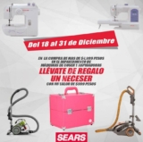 En Sears llévate un neceser de regalo en compra de máquinas de coser y aspiradoras