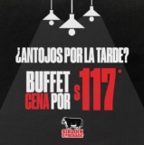 En Sirloin Stockade buffet cena a sólo $117 de lunes a sábado de 17:00 a 19:00