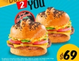 Promoción Sixties Burger San Valentín: 2 hamburguesas The Original por $69 el 14 de febrero