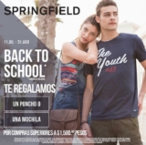 Promoción Springfield Regreso a Clases: Poncho o mochila gratis en la compra de $1500