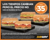 Promoción Subway: Subs de milanesa de pollo desde $35 pesos