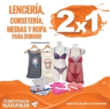 Ofertas Temporada Naranja 2018: 2×1 en lencería, corsetería, medias y ropa para dormir