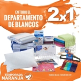 Ofertas Temporada Naranja (antes Julio Regalado 2017): 2×1 en departamento de blancos