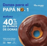 Promoción Tim Hortons Día del Padre: 40% de descuento en el 12 pack de donas