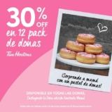 Promoción Tim Hortons Día de las Madres: 30% de descuento en 12 pack de donas