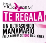 Promoción Vicky Form y Suburbia. Ultrasonido Mamario gratis en la compra de $500