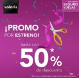 Promoción Volaris Nuevo sitio: Hasta 50% de descuento en vuelos