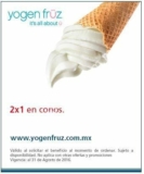 2×1 en conos en Yogen Fruz al pagar con Guardadito