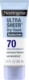 Protector solar de alto espectro FPS 70 Neutrogena Ultra Sheer Dry Touch baja a un tremendo precio