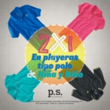 2×1 en playeras polo para niño y niña en P.S. Aéropostale