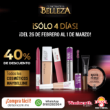 40% de descuento en cosméticos Maybelline en la Quincena de Belleza de Del Sol y Woolworth