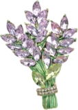 Broche ramo de lavanda con brillantes baja a un gran precio