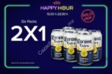 Promoción Rappi de 2×1 en six packs de cerveza hoy de 6:30 a 10:30 pm