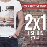 2×1 en playeras en las rebajas de temporada en Hang Ten