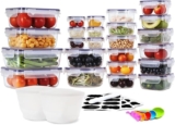 Juego de 26 recipientes herméticos para almacenar alimentos bajan a un gran precio
