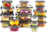 Juego de 18 recipientes herméticos de vidrio para almacenar alimentos baja a su menor precio + 3 meses sin intereses