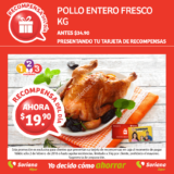 Recompensa del día Soriana 2 de febrero: Pollo entero a $19.90 el kilo