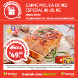 Recompensa del día Soriana 13 de abril: carne molida de res 80-20 a $49.90 el kilo