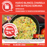 Recompensa del día Soriana 4 de febrero: Charola con 30 huevos a $24.90