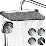 Juego de 2 regaderas de baño de techo y de mano con manguera de 1.5 m bajan a un precio increíble