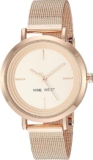 Reloj para mujer Nine West con correa de malla de metal baja a un gran precio