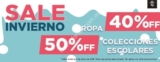 Venta de invierno Totto: Hasta 40% off en ropa y 50% off en escolares