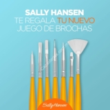 Set de brochas GRATIS comprando cosméticos Sally Hansen