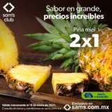 2×1 en piña miel en Sams Club este martes 19 de enero