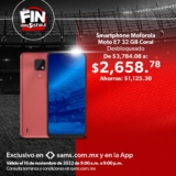 Sams Club Horas Extraordinarias Fin Irresistible 16 de noviembre: celular Moto E7 a $2,658 y más