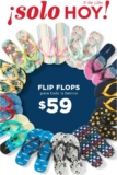 Sandalias flip flops a $59 sólo hoy en Old Navy