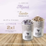 Promoción Santa Clara Día de las Madres: 2×1 en litros de helado del 7 al 10 de mayo