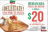 Ofertas en Sbarro El Buen Fin 2014: Rebanada de pizza de queso a sólo $20 pesos