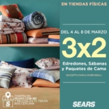 En Sears 3×2 en edredones, sábanas y paquetes de cama