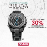 En Sears 30% de descuento todos los relojes Bulova