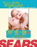 En Sears Quincena del Bebé y Maternidad: hasta 20% de descuento en todo el depto. de bebés