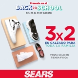 Promoción Sears Regreso a Clases: 3×2 en calzado para toda la familia