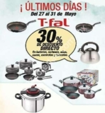 En Sears 30% de descuento en sartenes y baterías T-fal