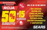 En Sears Gran Venta de Etiqueta Roja: hasta 50% de descuento + 15 MSI