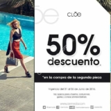 50% de descuento en la segunda pieza en Cloe