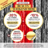 Promociones Sephora Beauty Weekend 2020: Hasta 20% de descuento en toda tu compra