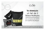Set de bolsos multiusos gratis con tus compras en Cloe