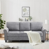 Sillón de 3 plazas con vestidura de lino baja de precio + 15 meses sin intereses