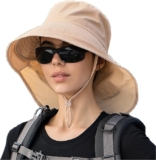 Sombrero para mujer de ala ancha y cubierta para la nuca baja a su menor precio