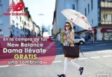 En New Balance sombrilla gratis en la compra de productos para mujer