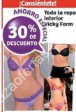 En Soriana 30% de descuento ropa interior Vicky Form