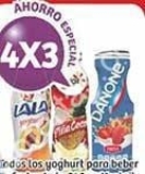 En Soriana 4×3 en yoghurts bebibles Danone, Lala y Yoplait